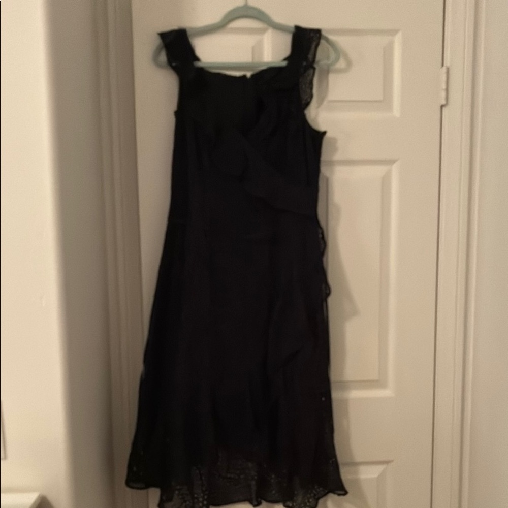 White House Black Market Eyelet Ruffle Wrap Dress. Brand New With Tags